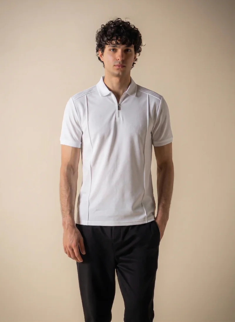شايبس DETAILED POLO SHIRT WITH ZIP