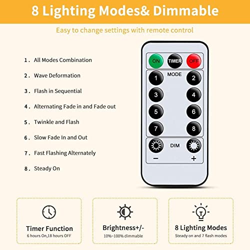 MIRADH 300 LED Fairy Curtain String Lights 9.8Ftx9.8Ft – USB Powered Remote-Controlled Backdrop, Warm Ambience for Diwali, Navratri, Christmas & New Year Décor, (Yellow) - Image 4