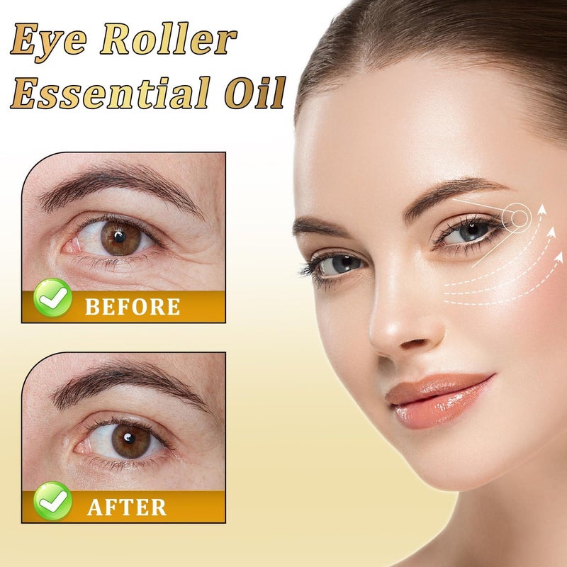 Zikra Time Eraser Rollerball Castor Oil 8ml, Under Eye Rollerball for Reducing Wrinkles, Puffiness, Eye Bags, Infused with Castor Oil & Frankincense, 2 Pcs - Image 2