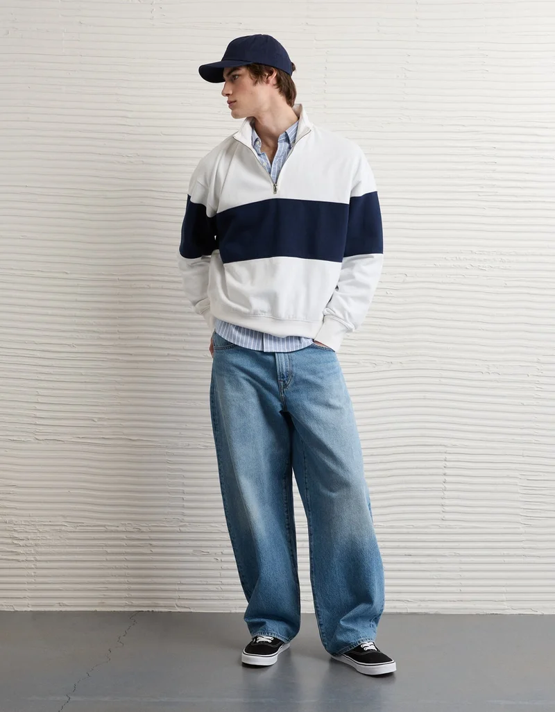 AE Colorblock Quarter-Zip Sweatshirt