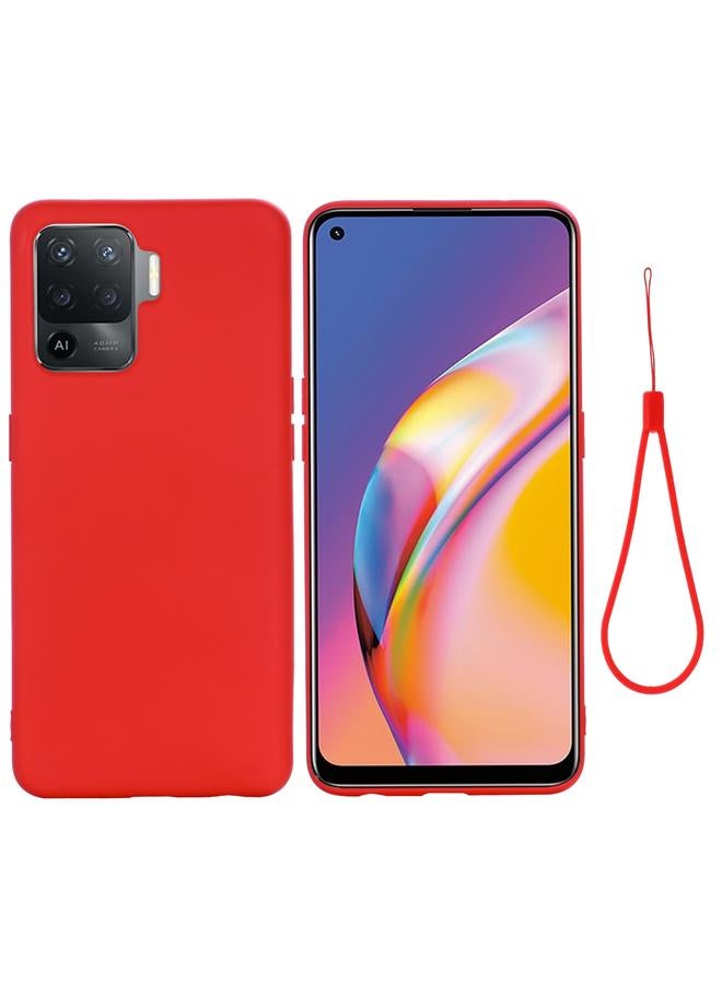 اس-توب جراب لهاتف OPPO A94 / Reno5 F / F19 Pro، جراب سيليكون سائل بلون نقي مقاوم للصدمات بتغطية كاملة - Image 1