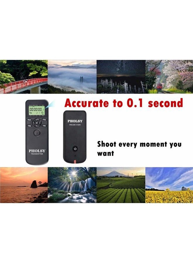 PHOLSY Wireless Timer Remote Control with Intervalometer and HDR N8 N10 Shutter Remote Release Cord for Nikon Fujifilm Kodak Cameras - Image 5