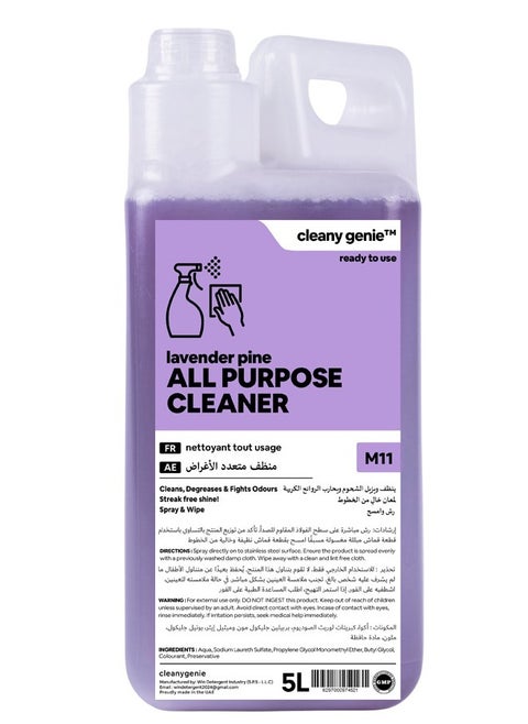 All Purpose Cleaner Liquid Lavender Pine Fragrance 5L