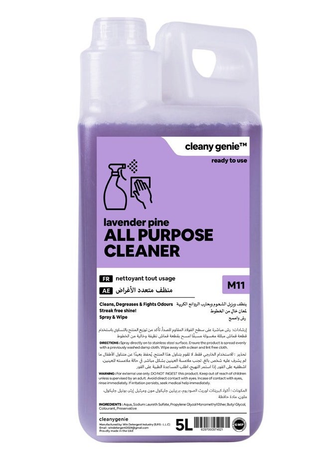 All Purpose Cleaner Liquid Lavender Pine Fragrance 5L
