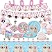SKEPHWSKA 223Piece Dog Party Supplies Set Serves 20 Includes Plates Cups Napkins Utensils Balloons Banner Table Cover Multicolor Cartoon Animal Themed Dog Birthday Party Decorations - Image 3
