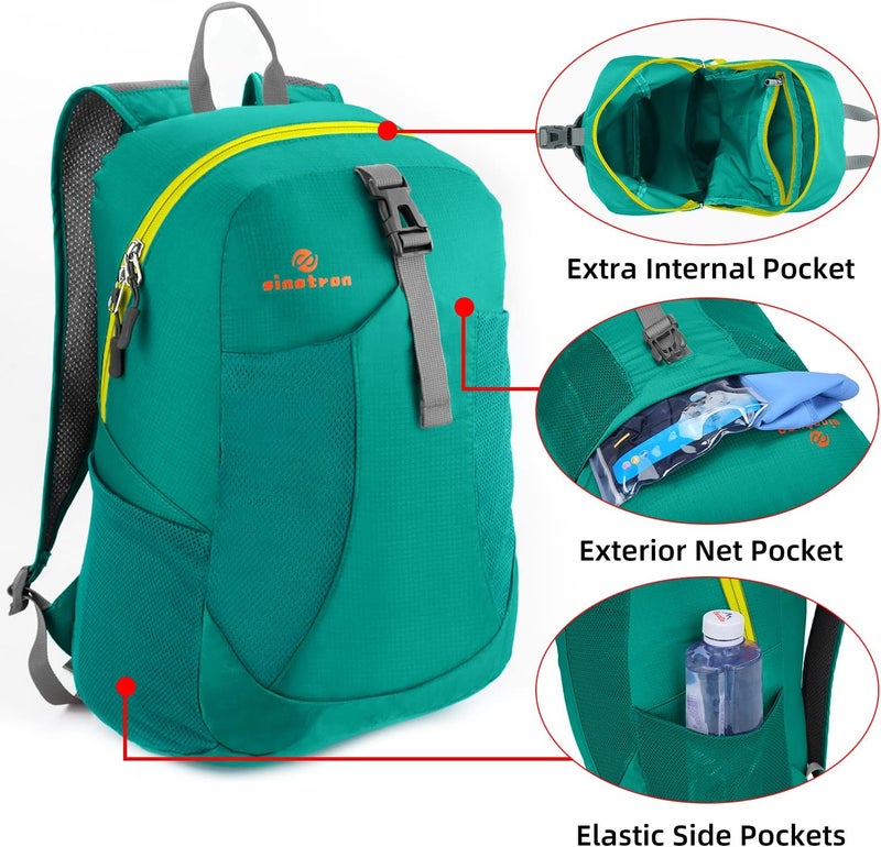 sinotron 22L Lightweight Packable Hiking Backpack, Small Hiking Backpack Day Pack for Women Men Travel Camping Vacation - Image 3