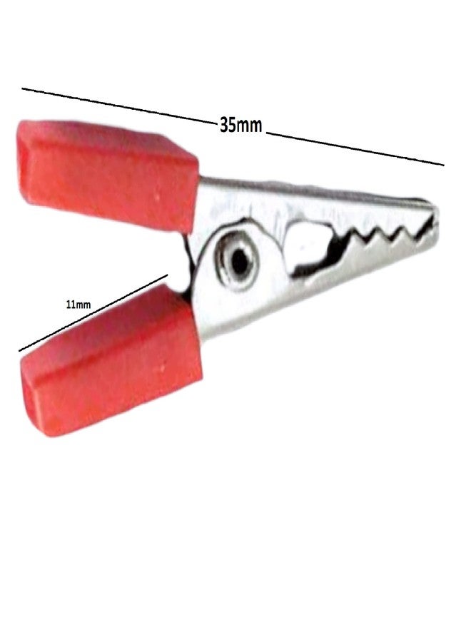 UNIVERSAL HUB 34MM CROCODILE ALLIGATOR CLIP RED AND BLACK (PAIR OF 5) - Image 3