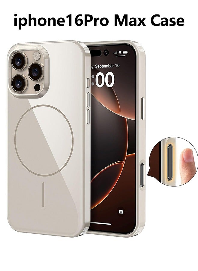 جراب iPhone 16 Pro Max مزود بتقنية MagSafe والتحكم في الكاميرا، غطاء واقٍ مقاوم للخدش، ملائم بشكل نحيف، بطانة من الألياف الدقيقة - Summit Stone - Image 1