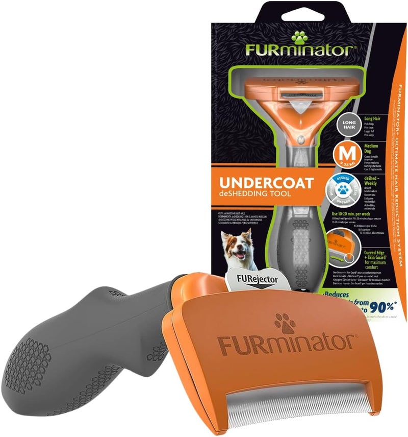 فورمينوتر أداة إزالة الطبقة السفلية من الفرو من FURminator للكلاب ذات الشعر الطويل المتوسط، وزن 9-23 كجم جودة ثابتة بالدفعة - Image 1