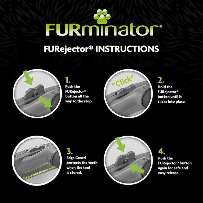 فورمينوتر أداة إزالة الطبقة السفلية من الفرو من FURminator للكلاب ذات الشعر الطويل المتوسط، وزن 9-23 كجم جودة ثابتة بالدفعة - Image 4