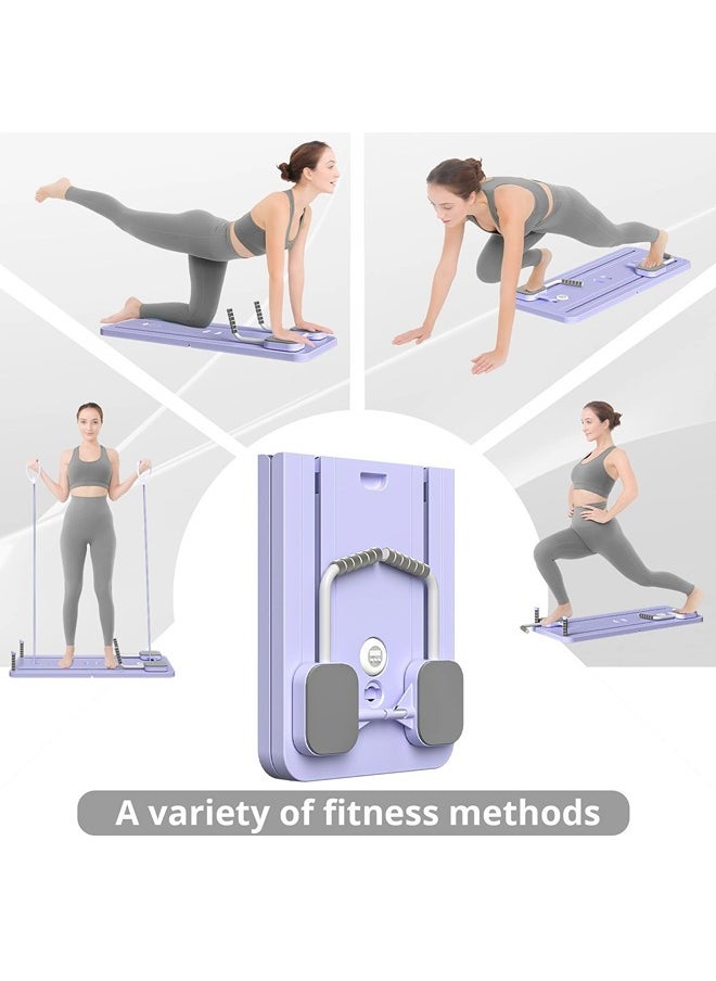 ShebSheb - Pilates Yoga Board - 2024 Pilates Reformer Set, Multi-Purpose Foldable Pilates Reformer Board for Home, 5 in 1 Pilates Sliding Board - Image 1