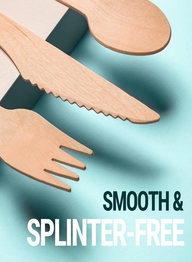 EarthClusive Disposable Wooden Spoons For Eating - 300pcs - Heavy Duty & Plastic Free - Our Guilt-Free FSC Certified Wood Protects Forests - A Great Alternative to Bamboo Spoons Disposable. - Image 4