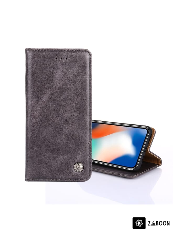 Zaboon Protective Case For Ulefone Note 6 / Note 6 Pro Non-Magnetic Retro Texture Leather - Image 1
