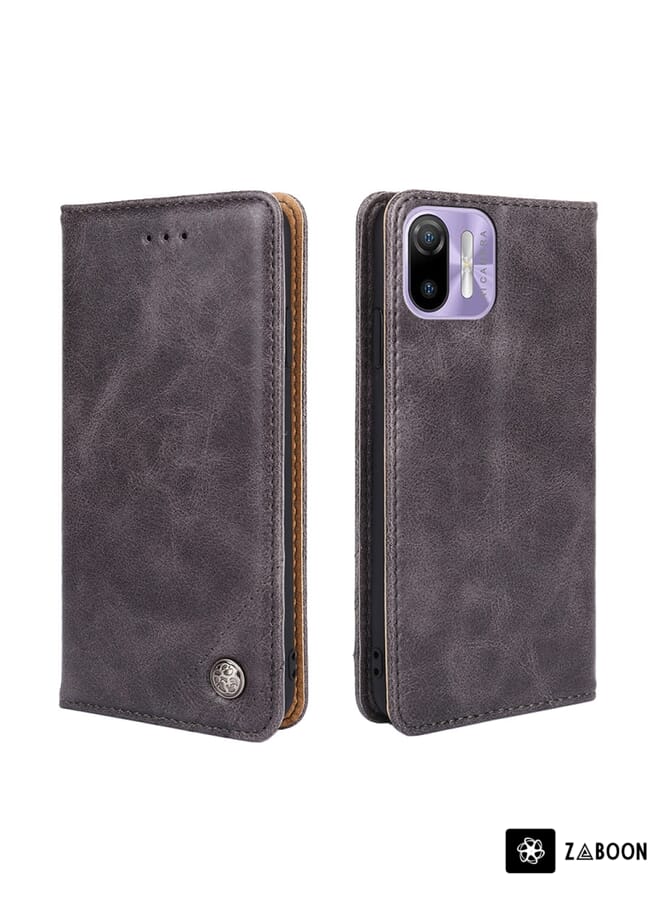 Zaboon Protective Case For Ulefone Note 6 / Note 6 Pro Non-Magnetic Retro Texture Leather - Image 2