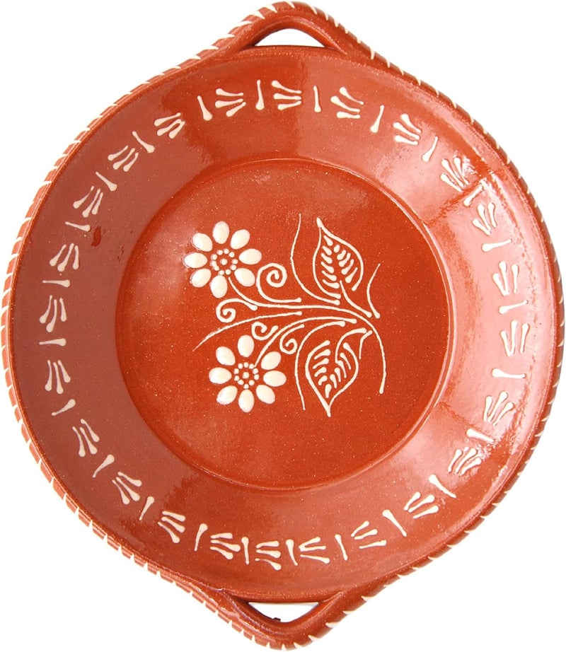 Portuguese Pottery Terracotta Clay Skillet Dinner Plate  Set of 4 Made in Portugal - Image 4