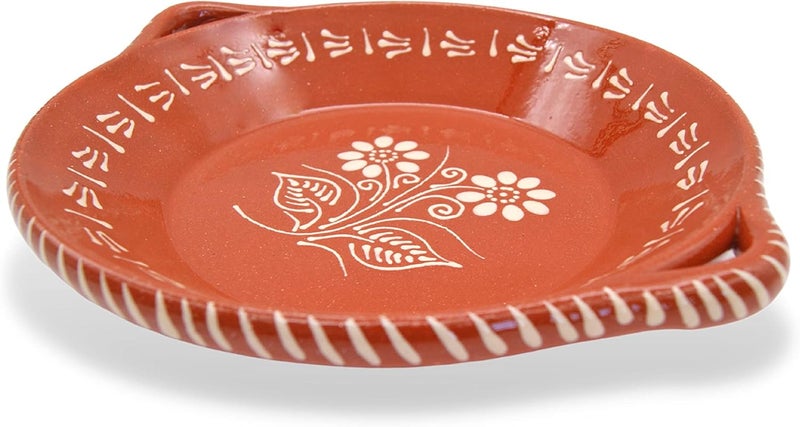 Portuguese Pottery Terracotta Clay Skillet Dinner Plate  Set of 4 Made in Portugal - Image 5