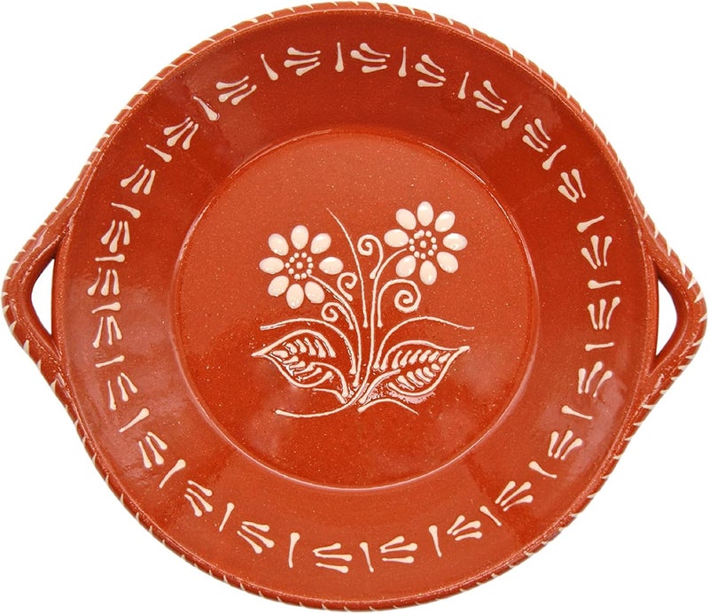 Portuguese Pottery Terracotta Clay Skillet Dinner Plate  Set of 4 Made in Portugal - Image 3