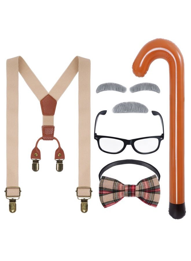 mifengda Kids Old Man Costume (Beige) - Image 1