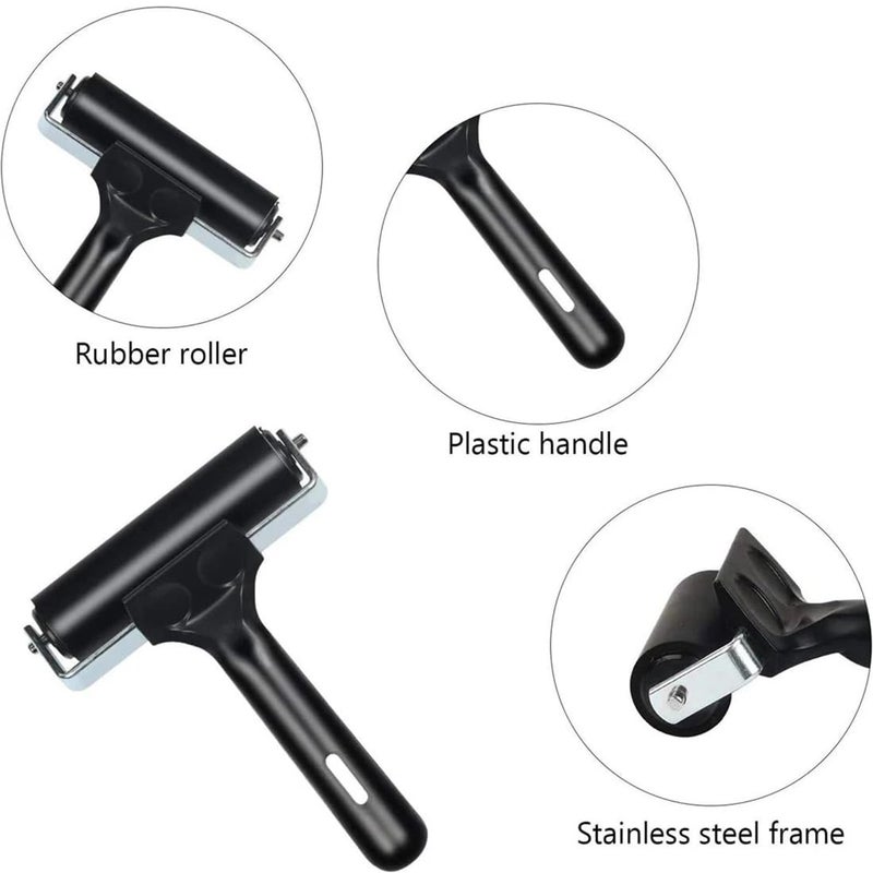 EastyGold Brayer Roller Printmaking Rubber Press Roller 4 Inch Diamond Painting Roller for Craft Projects Ink and Stamping Tools Make Cards Painting - Image 3