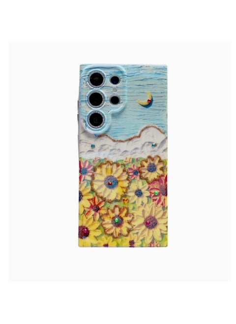 The Samsung Galaxy S24 Ultra Super Case Comes With Complete Camera Lens Protection, Supports Magsafe Charger, And Features Colorful Floral Design With Soft Tpu Scratch Resistant And Shockproof Phone Case For Wireless Charging