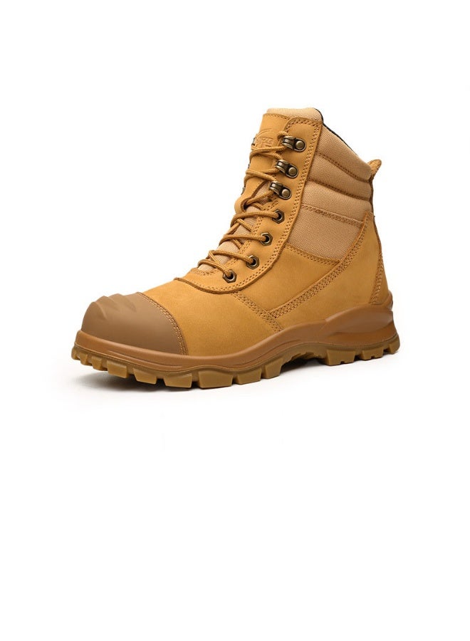 NIBEMINENT Work Safety Boots Steel Toe Shoes Genuine Leather Work Boots Anti-smash Anti Puncture Anti Scalding Welder Shoes - Image 1