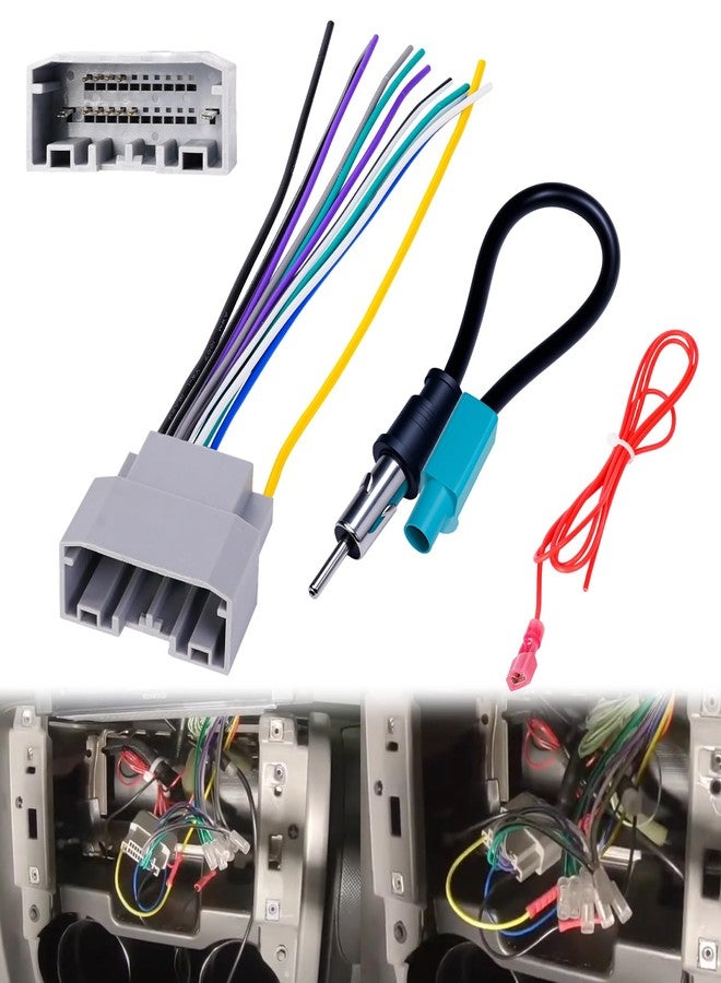 Bedalio Stereo Wiring Harness with Antenna Adapter Compatible with 2006-2016 Dodge, 2008-2016 Jeep, 2004-2016 Chrysler - Image 1
