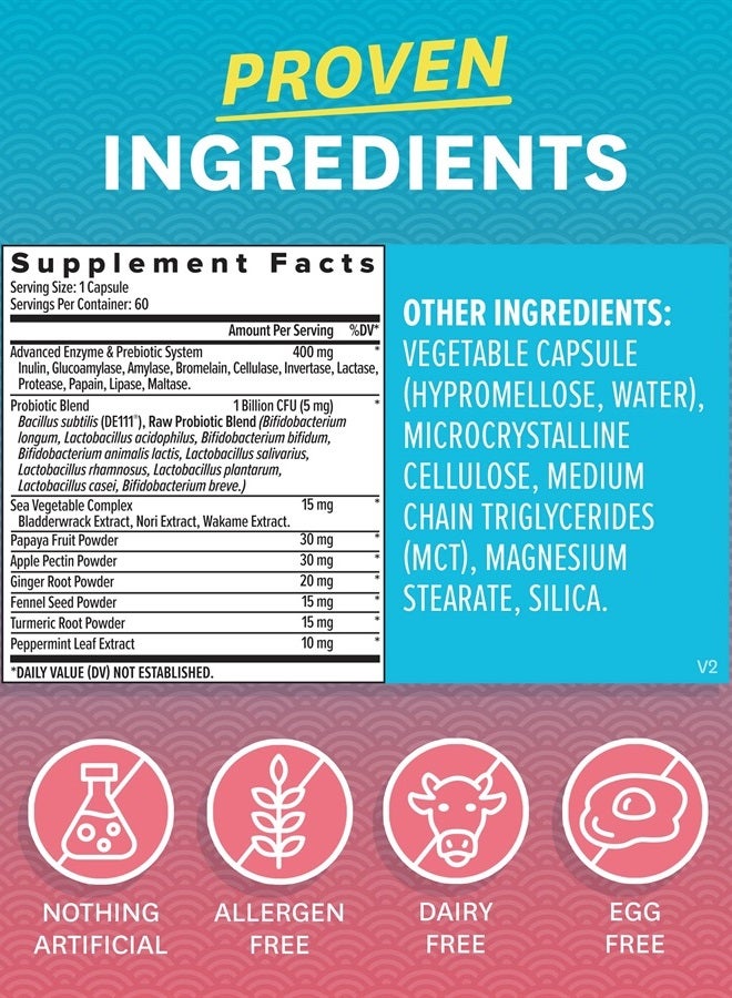 Zenwise Health Probiotics for Women - Digestive Enzymes for Bloating Relief, Vaginal Health, and Gut Flora Health, Daily Women Probiotic & Prebiotic Supplement for Digestive Health - 60 CT - Image 2