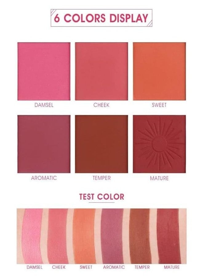 Scheibe x Imagic Professional Cosmetic Touch Blush Palette, 6 Colors - Image 4