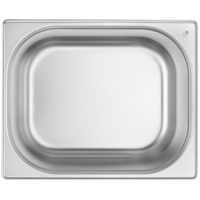 HENDI Recipiente Gn 12Contenedor GnBordes RedondeadosResistente A Temperaturas De 40 A 300CApto Para HornosCongeladoresCalientaplatosBao Mara125L325X265XH 200MmAcero Inoxidable - Image 3