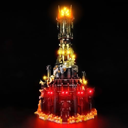 Kyglaring LED Light Kit Compatible with Lego The Lord of The Rings Baraddur 10333 Building Blocks Upgraded Lighting Accessories for 10333 Model Set Model Not Included Classic Version - Image 1