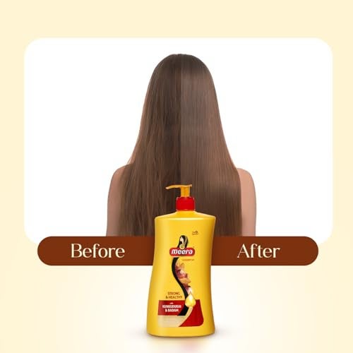 Meera Strong and Healthy Shampoo, With Goodness Of Kunkudukai and Badam, For Men And Women,1L - Image 5