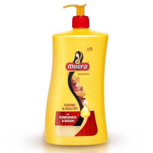 Meera Strong and Healthy Shampoo, With Goodness Of Kunkudukai and Badam, For Men And Women,1L - Image 1