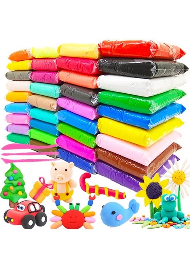 HALAMODO 36 Color Non-Toxic Air Dry Clay Set for Kids – Soft, Lightweight Magic Clay for Creative DIY Crafts and Modeling Fun ﻿ - Image 1