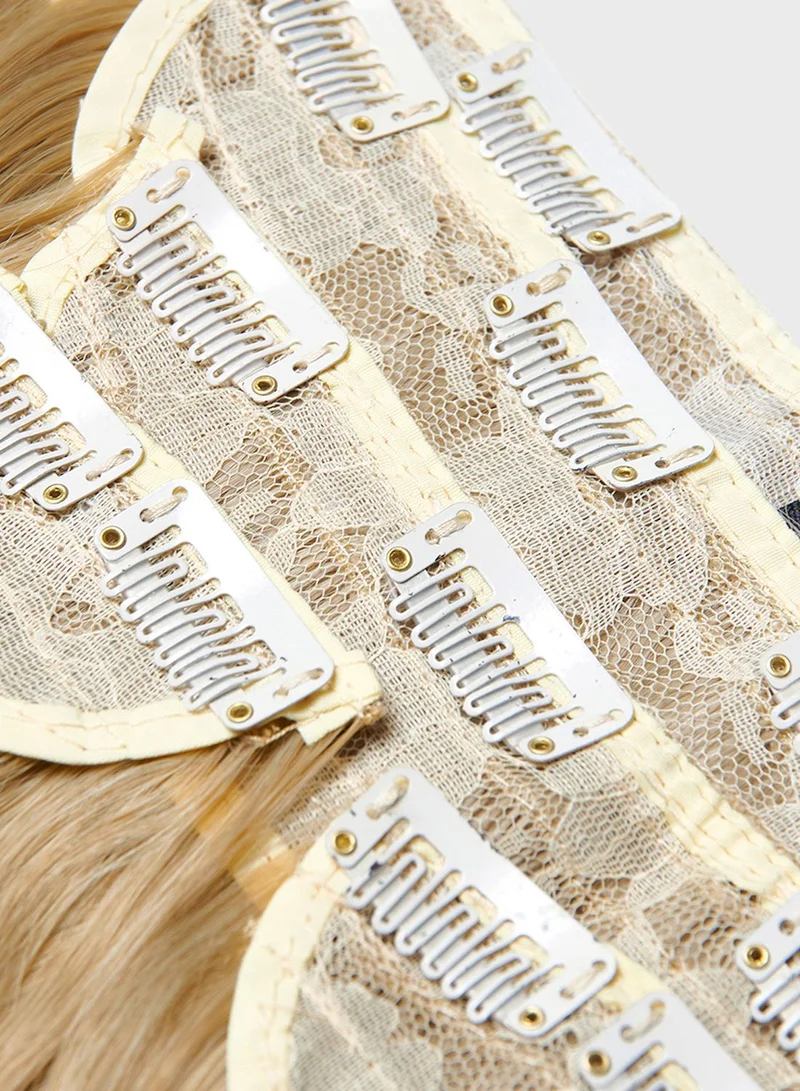 LullaBellz Super Thick 22 5 Piece Straight Clip In Hair Extensions - Golden Blonde