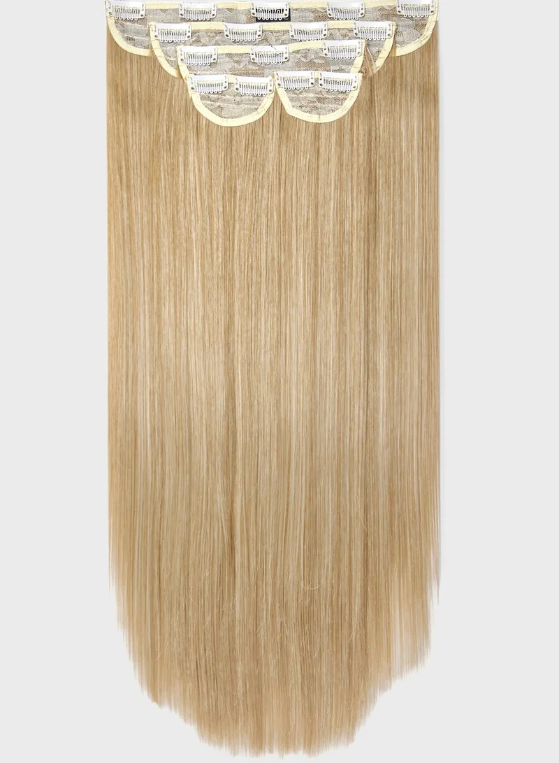 LullaBellz Super Thick 22 5 Piece Straight Clip In Hair Extensions - Golden Blonde