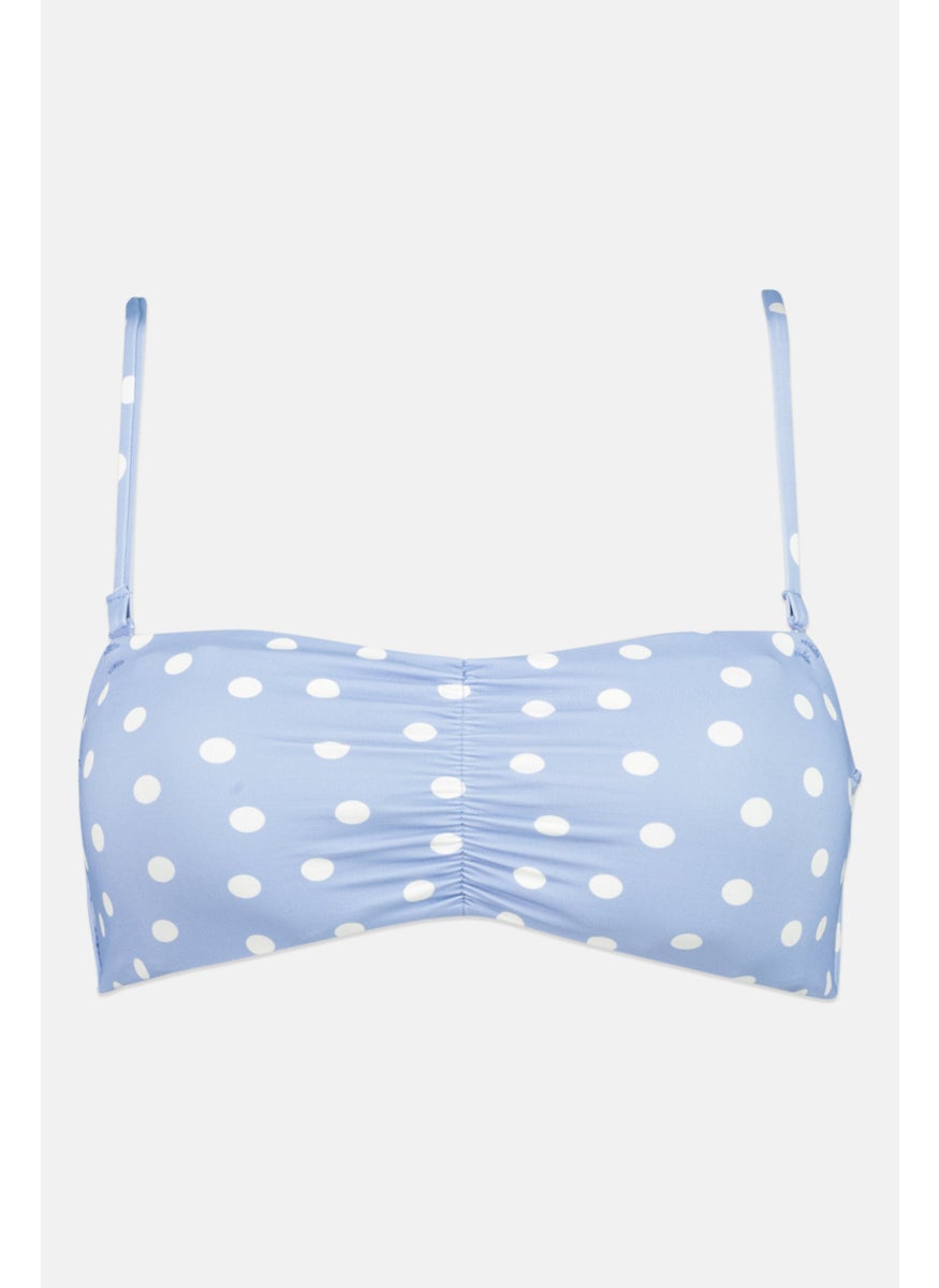 Women Padded Unlined Polka Dot Bikini Top, Blue - pzsku/Z99FEB560C756ADC174A1Z/45/_/1727187756/bbb5b7d4-2448-4ac5-b60c-26290aade557