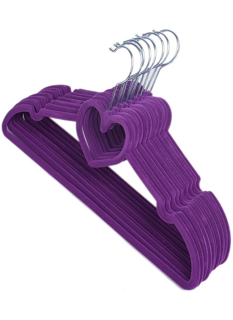 Generic 15-Piece Velvet Clothes Hangers - High-Quality Plastic Hangers with Non-Slip Velvet Coating, 42.5 × 24 cm, 360° Rotating Hook, Heavy-Duty Coat Hangers, Ideal for Shoulder less Clothes (comes with Multi-Color)  - Image 2