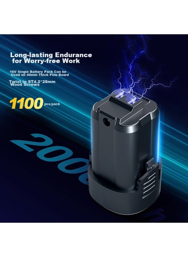 DONG Cheng Dongcheng Lithium Electric Drill Wjz1601d Cordless Electric Screwdriver Set Household 16v Multi-function Kit - Image 4