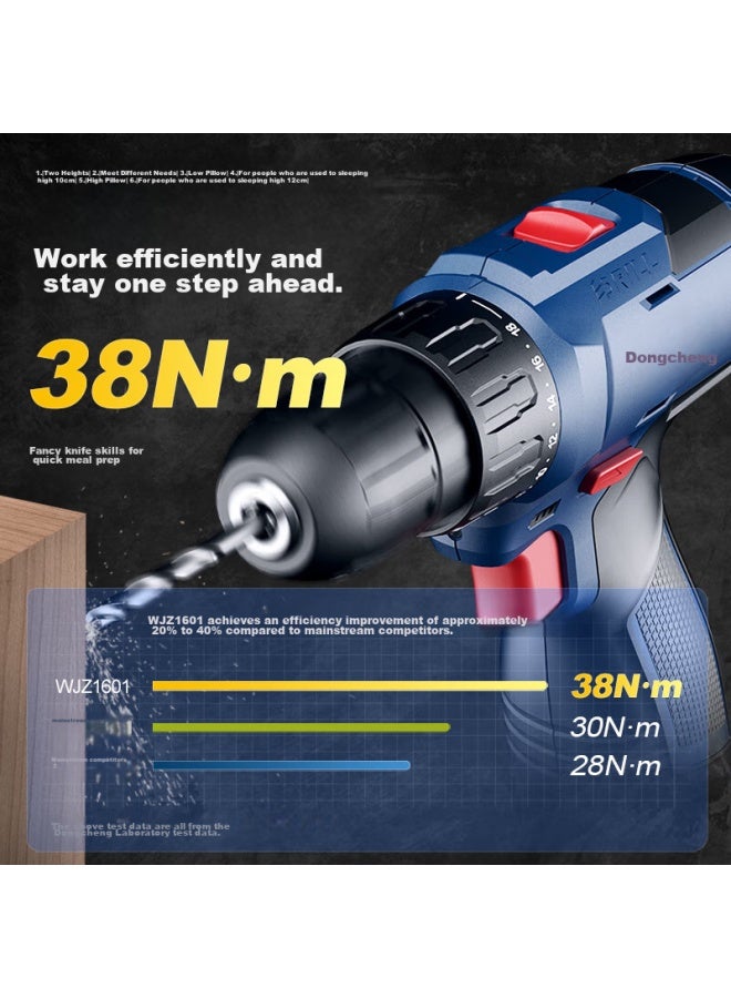 DONG Cheng Dongcheng Lithium Electric Drill Wjz1601d Cordless Electric Screwdriver Set Household 16v Multi-function Kit - Image 2