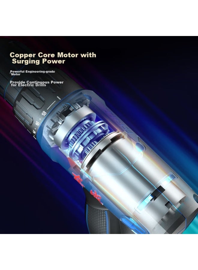 DONG Cheng Dongcheng Lithium Electric Drill Wjz1601d Cordless Electric Screwdriver Set Household 16v Multi-function Kit - Image 5