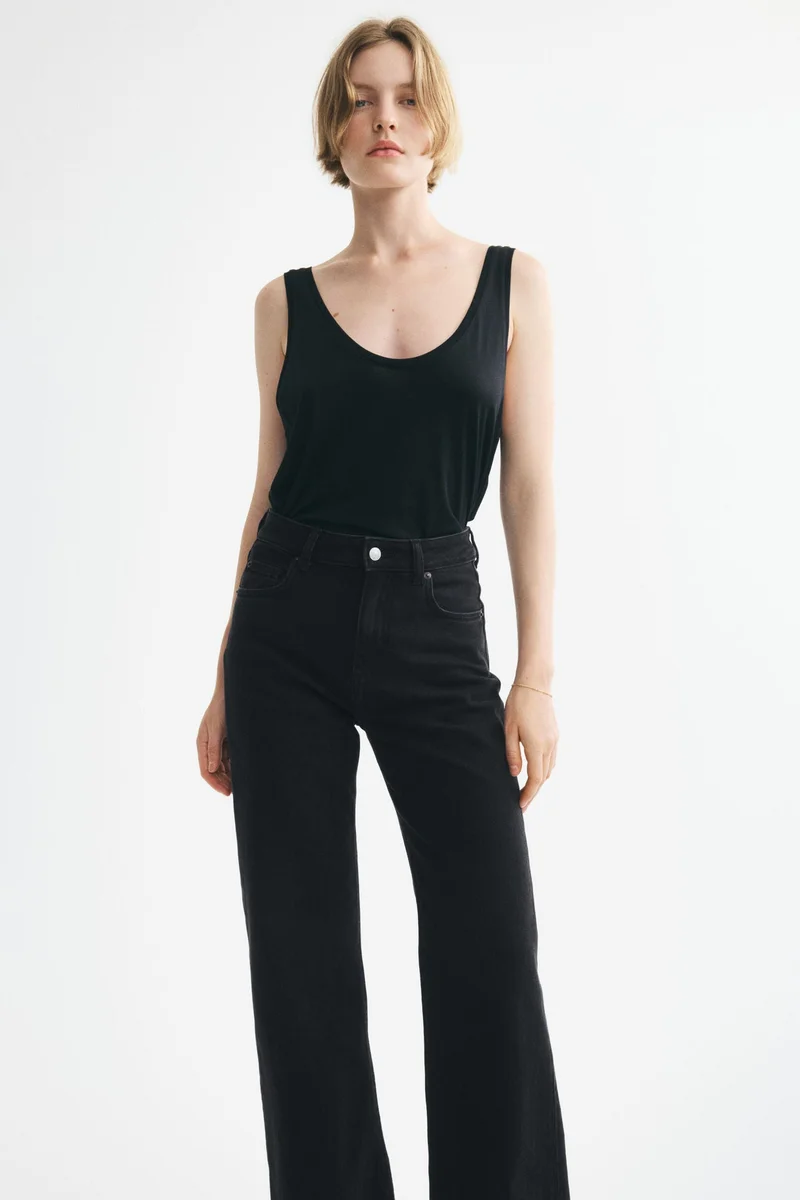 H&M  Wide High Jeans for Women | Best Price UAE