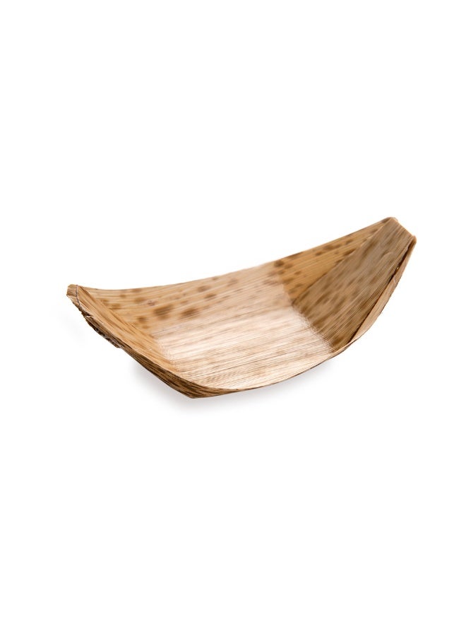 Restaurantware 4.7 Inch Disposable Bamboo Tableware, 100 Bamboo Boats - Premium Round, Natural Bamboo Premium Bamboo Plates, Small, For Parties Or Catering - Image 1