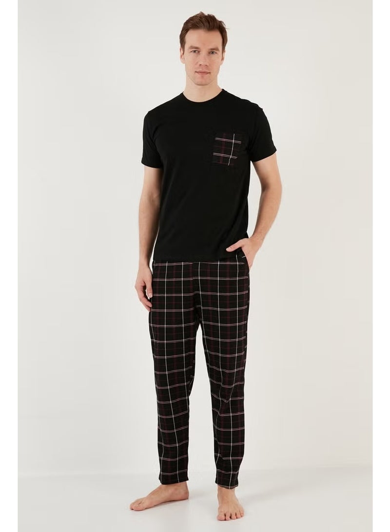 Buratti Plaid Regular Fit Short Sleeve Pajama Set Men's Pajama Set 6572002 - Image 2