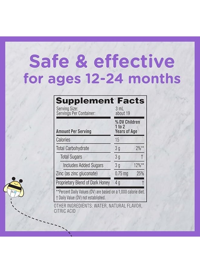 Zarbee's Baby Honey Cough Syrup + Immune for Babies 12-24 Months - Image 2