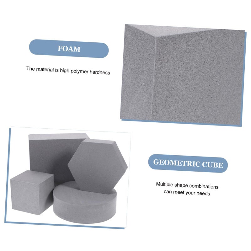 Grey Cube Photography Props Set For Makeup Jewelry Cosmetics Easy To Carry - Image 3