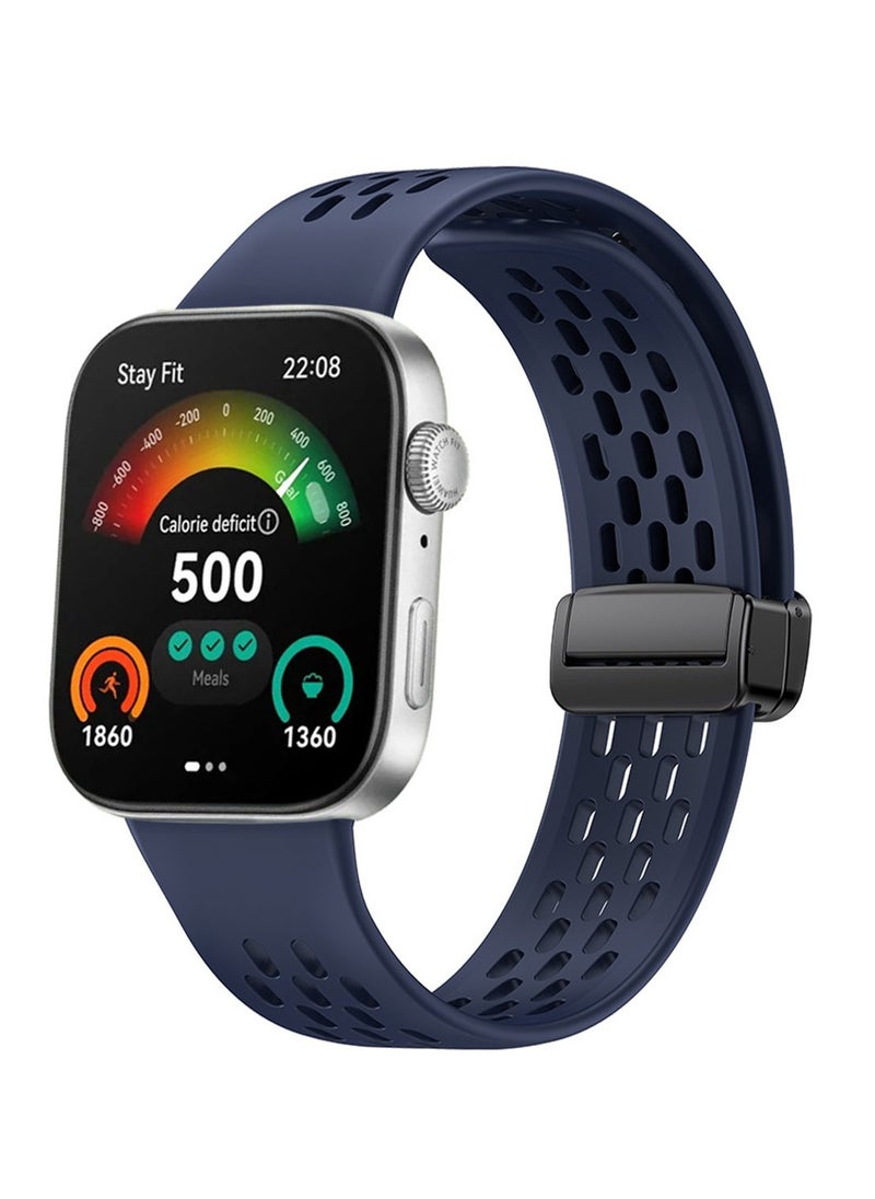 Youque Silicone Sport Watch Strap/Watchband for HUAWEI Watch Fit 3/ Fit 4/ Fit 4 Pro  Smartwatch Blue  - Image 1