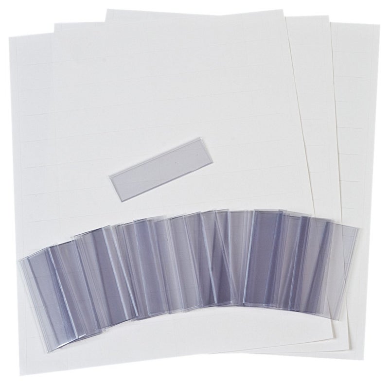 Akro-Mils 29301 Clear Protective Plastic Label Holder and Labels for 30210, 30220 and 30224 AkroBins and All ShelfMax Shelf Bins, (25-Pack) - Image 1