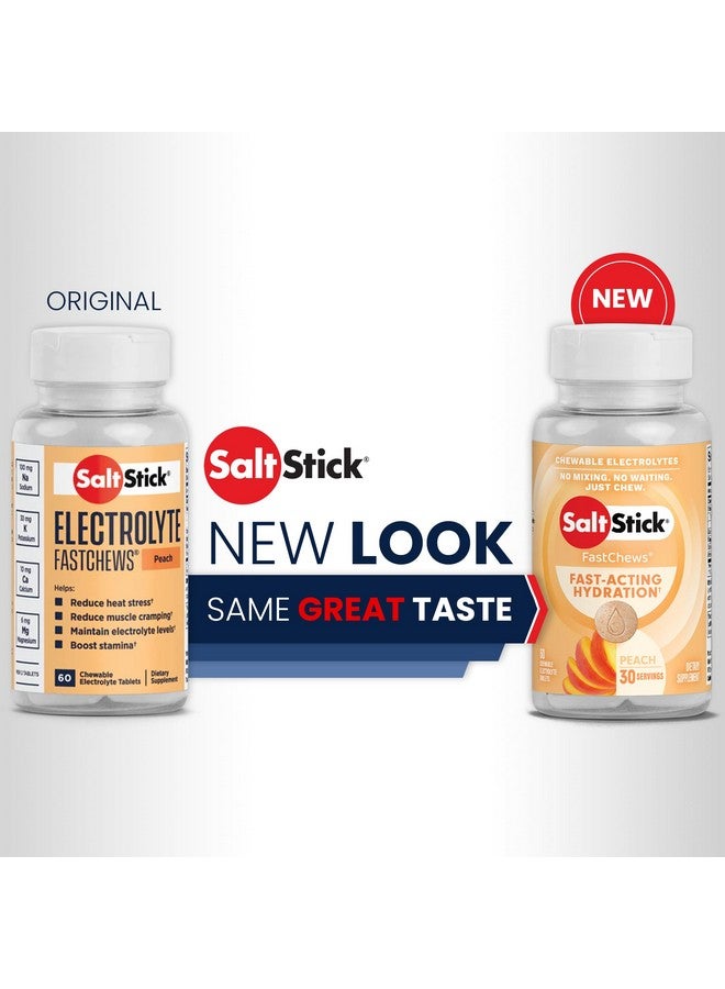SaltStick Electrolyte FastChews - 60 Peach Chewable Electrolyte Tablets - Salt Tablets for Runners, Sports Nutrition, Electrolyte Chews for Hydration - Image 4