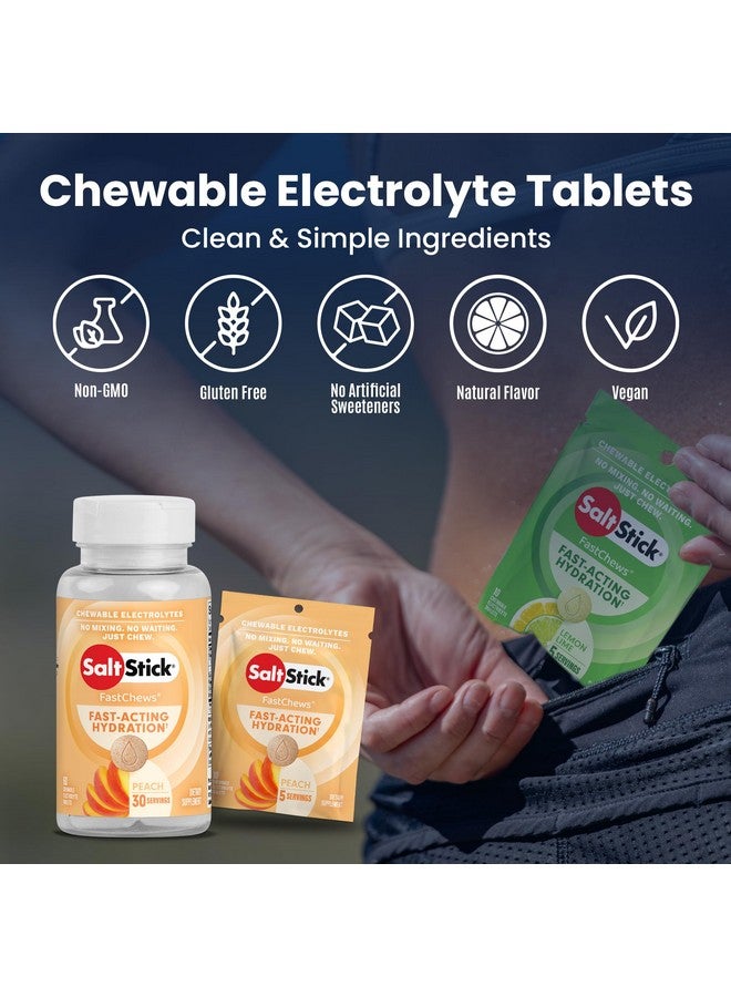 SaltStick Electrolyte FastChews - 60 Peach Chewable Electrolyte Tablets - Salt Tablets for Runners, Sports Nutrition, Electrolyte Chews for Hydration - Image 3