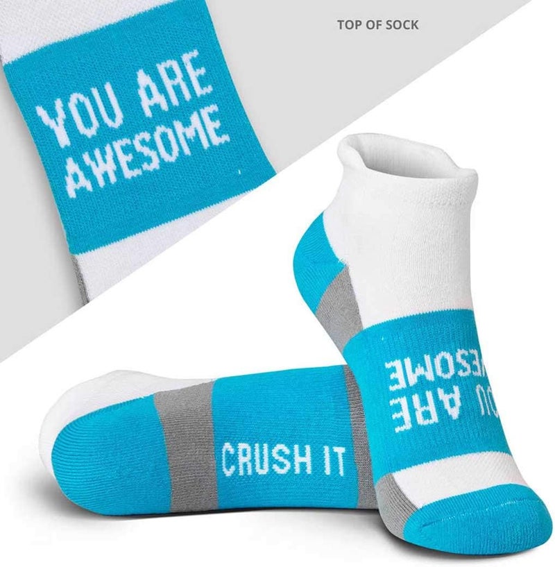 Gone For a Run Inspirational Ankle Socks for Women - Affirmation - Fun Running Socks - Runners Gifts & Motivation - Image 2